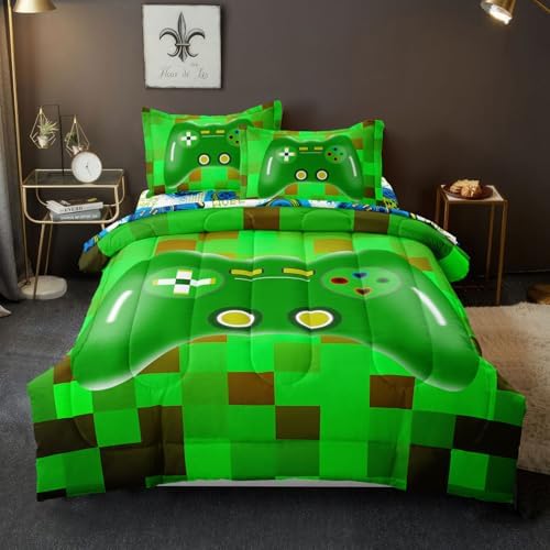 Twin Size Gaming Bedding Set for Teens Boys 5 Pieces Bed in A Bag - Image 3