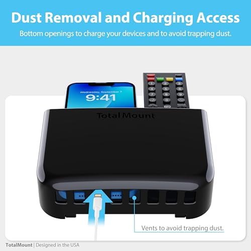 TotalMount Drop-Free Remote Holder – Removable Adhesive Strips – L Black - Image 7