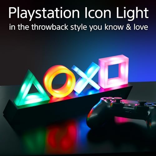 Paladone Playstation Controller Icons Light with 3 Light Modes - Sound Reactive, Dynamic Phasing, and Standard Mode - Gaming Desk Accessories and Game Room Decor - Image 3
