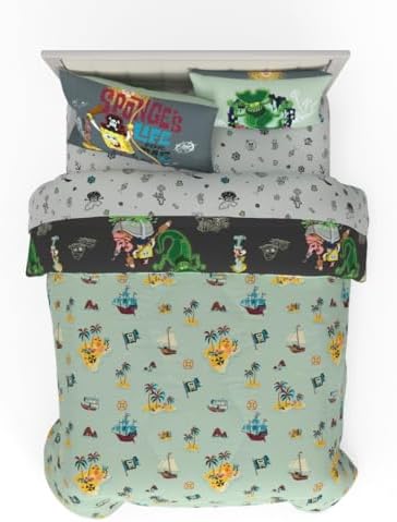 Spongebob Squarepants Movie Kids Full Size Bedding Set with Roblox UGC Reward Included – 7-Piece Super Soft Cozy Reversible Comforter & Sheet Set (Officially Licensed Product) by Franco - Image 2
