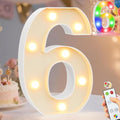Pooqla LED Light Up Numbers 6, Warm White and Colorful Lighted Marquee Numbers with Remote, Lighted Numbers for 6th 16th Birthday Decorations, Gift for Girls Boys Her Him Anniversary Home Party Decor by Pooqla