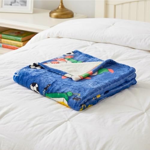 Franco Spongebob Squarepants Kids Sports Soccer Throw Blanket, 46 in x 60 in, Soft Cozy Decorative Blanket for Couch or Sporting Events, (Officially Licensed Product) - Image 6