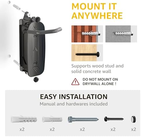 monTEK Swivel Bike Wall Mount, Vertical Bike Rack for Garage, 2 Pack, Gray - Image 4