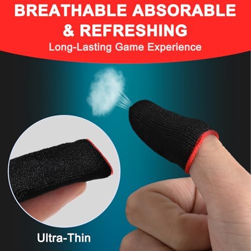YUXIANLB 10Pcs Mobile Phone Gaming Finger Sleeves, Breathable Finger Covers - Image 4