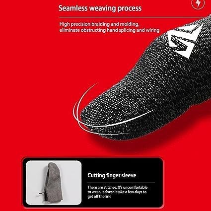 1 Pair Purple Mobile Phone Games Gaming Finger Sleeve Breathable Fingertips Finger Cover Sweatproof Anti-Slip Fingertip Cover for Mobile Game Cell Phone Gaming Finger Sleeves - Image 2