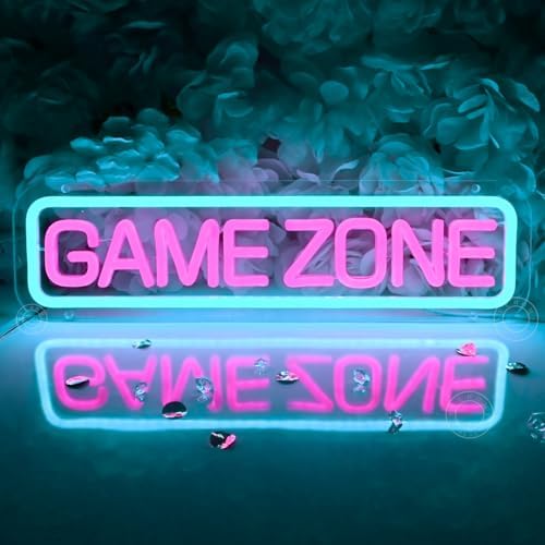 SYLHOME Game Zone Led Neon Light Sign Gamer Gaming Room Man Cave Wall Decor - Image 4