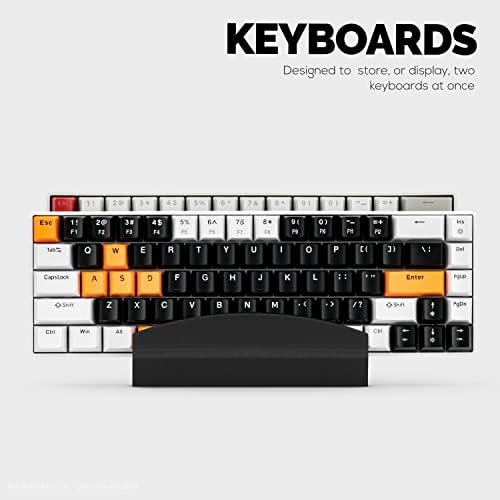 BRAINWAVZ Dual Desktop Keyboard Stand Holder, Suitable for Small Gaming Keyboards and Large Full-Size Boards, Organize Your Workspace and Keeping it Clutter-Free (D02) - Image 7