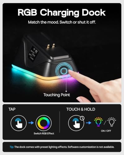 EPOMAKER NEX Lite Wireless Gaming Mouse w/Screens & RGB Charging Dock - Image 6