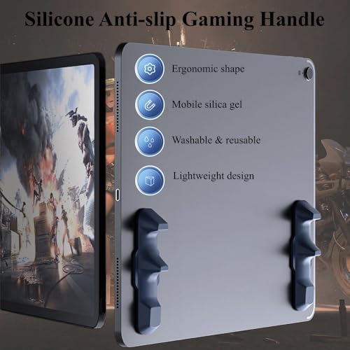 Gaming Handle for iPad, [Washable & Reusable] Anti-Slip Silicone Gamepad Grip, Multi-Finger Triggers Operation Tablet Game Controller for PUBG/Knives Out/Rules of Survival - Image 2