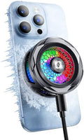 3 in 1 Magnetic Cell Phone Cooler for Gaming - Comvin Mobile Phone Cooling Fan with Clip, Portable RGB Radiator for iPhone MagSafe Series/Android/iPad, Cellphone Gaming, Live Streaming, Outdoor Vlog by Comvin