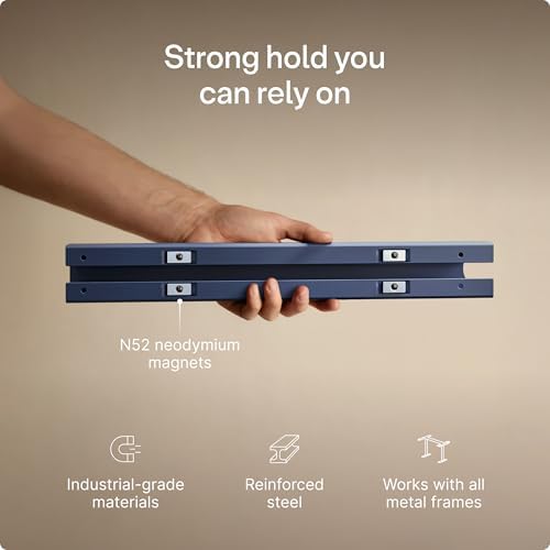 Desktronic Magnetic Cable Management Tray — No Drill Under Desk Cord Organizer, Holds 10 Cables, Reinforced Steel Cable Holder for Home Office, Gaming Setup & Sit-Stand Desks - Image 3