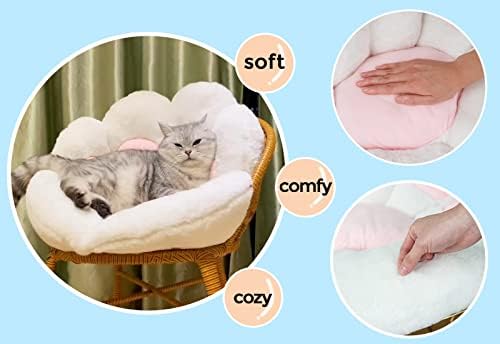 ELFJOY Cat Paw Cushion for Computer and Gaming Chairs 23.6"x27.6" White - Image 4
