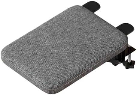 Foldable Armrest Desk Mount - Metal Support + Cushioned Pad for Wrist Relief, Ergonomic Workstation Accessory (Grey) by Unknown