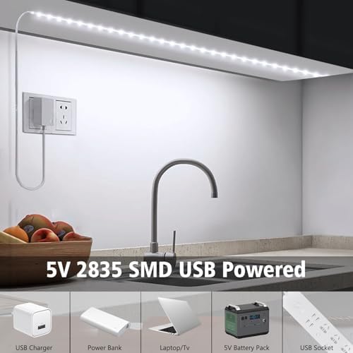 echosari Strip Lights USB 9.8Ft 180 LED Strip Lights Cuttable Each 2835 SMD - Image 4