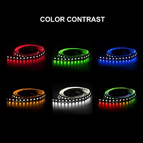 BTF-LIGHTING WS2812B IC RGB LED Strip,UL Listed,Pure Gold Wires,DC5V 3.28FT 100LED 5050SMD,Individually Addressable,Flexible for DIY Chasing Full Color Project,3M Tape,IP30(No Adapter or Controller) - Image 2