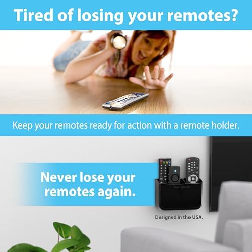 TotalMount Drop-Free Remote Holder – Removable Adhesive Strips – L Black - Image 2