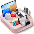 Couch Cup Holder Tray, Couch Caddy for Drink, Snack, Phone, Remote, Ipad, Game Controller, Large-size Sofa Cup Holder for Bed, Sofa, Car, Desk, Pink by Unknown