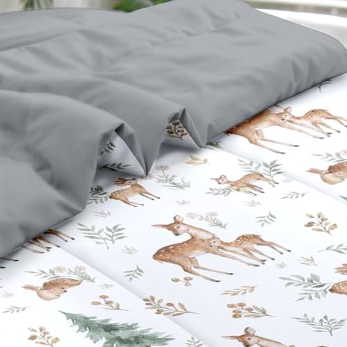 Pamnest Twin Comforter Set with Sheets, 5 Pieces Woodland Forest Bedding - Image 5