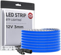 BTF-LIGHTING UL Listed Blue Color 3mm Width FCOB COB LED Strip Light by BTF-LIGHTING