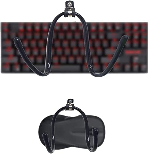 2 Pack Universal Keyboard and Mouse Wall Mount Storage Organizer, Keyboard & Mouse Wall Clip Wall Hanger Wall Display Storage Holder Keyboard Stand - No Keyboard No Mouse - No Falling by Unknown