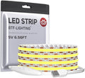 BTF-LIGHTING 5V USB COB LED Strip Lights 6.56FT Warm White 3000K by BTF-LIGHTING