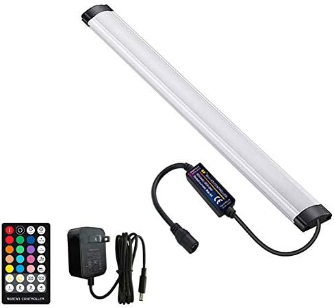 Dimmable Under Cabinet Lighting, RGB LED Light Bar, RF Remote Control Lamp, Multicolor Under Counter Lights for Desk, Room, Cupboard, Hallway, Shelf, Closet (12 Inch) by LAIFUNI