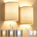 Yunaking Plug in Wall Sconces Set of Two Wall Lights with On/Off Switch by Yunaking