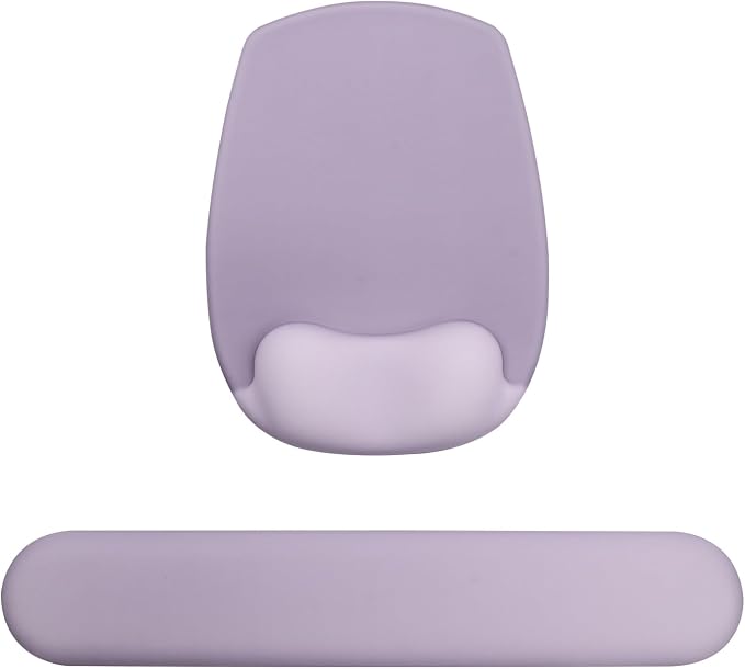 Wrist Rest for Keyboard and Mouse, Ergonomic Gel Computer Keyboard Wrist Rest with Memory Foam, Keyboard Wrist Support Pad for Long Hours of Work, Gaming, Studying-Relieve Wrist Pain (GD-Purple) by CFHYZAZNCL