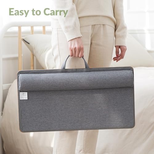 Lap Desk with Soft Cushion and Wrist Rest – Portable Laptop Desk for Bed, Couch & Home Office, Removable Mouse Pad & Anti-Slip Strip for 17 inch Laptop (Large, Wood Pattern) - Image 4