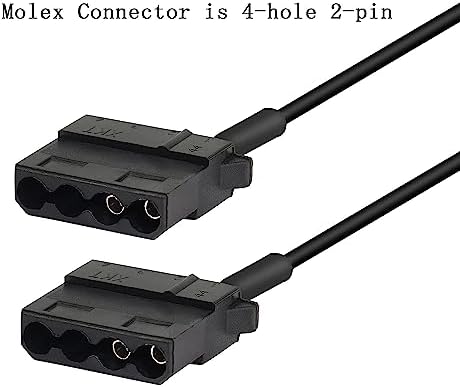Gebildet USB to 4-Pin Molex Case Fan Adapter Connector Cable,4pcs USB to 4-Pin Molex PWM 5V USB Sleeve Fan Power Adapter Cable(USB 4-Pin Molex Cable) - Image 3