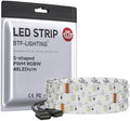 BTF-LIGHTING S Shaped Design RGB+6000K 24V 9.8ft 144LEDs RGBW LED Strip by BTF-LIGHTING