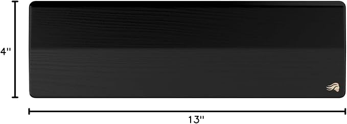 GLORIOUS Gaming Wooden Keyboard Wrist Rest (Compact) - White Ash Wood, Medium-Coarse Grain, Smooth Surface, Sweat & Oil Resistant, Easy Clean, Anti-Slip Rubber Base, 13" x 4" x 0.79" - Onyx - Image 5