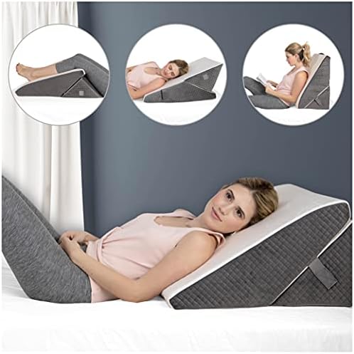 Kolbs Memory Foam Adjustable Bed Wedge Pillow - Wedge Pillow Set for After Surgery - 9 x 12 inch Height Chic Jacquard Cover Multi Use for Sleeping and Acid Reflux (Adjustable Height Wedge) by Kolbs