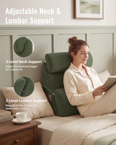 Blissful Diary Reading Pillow with Adjustable Neck & Lumbar Support, 19" - Image 3