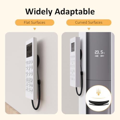 Magnetic Silicone Remote Control Holder with Security Cable 3 Pack Black - Image 2