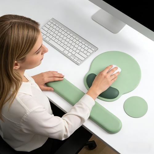 Mouse Pad with Keyboard Wrist Rest,Ergonomic Mousepad Support Set - Image 7