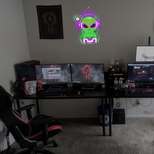 Alien Neon Sign For Men Game Room Sign Teen Boys Bedroom - Image 3