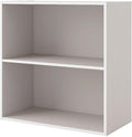 Homes: Inside + Out Apexa 2-Tier Cube Storage Organizer Shelves, Stackable Wood Bookcase Fits Cubby Bins for Organization, Dorm Teen Room Decor & Home Office, Taupe Grey by HOMESInsideOut
