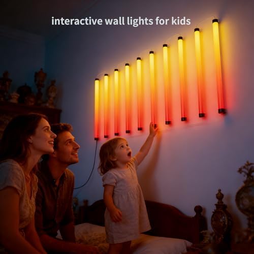 Music Sync LED Wall Lights, 10 Pack Independent Control RGB with App & USB, Beat Activated Lights for Gaming Room, Sensory Room, Party - Image 3
