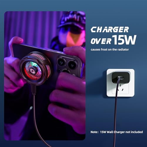 3 in 1 Magnetic Cell Phone Cooler for Gaming - Comvin Mobile Phone Cooling Fan with Clip, Portable RGB Radiator for iPhone MagSafe Series/Android/iPad, Cellphone Gaming, Live Streaming, Outdoor Vlog - Image 6