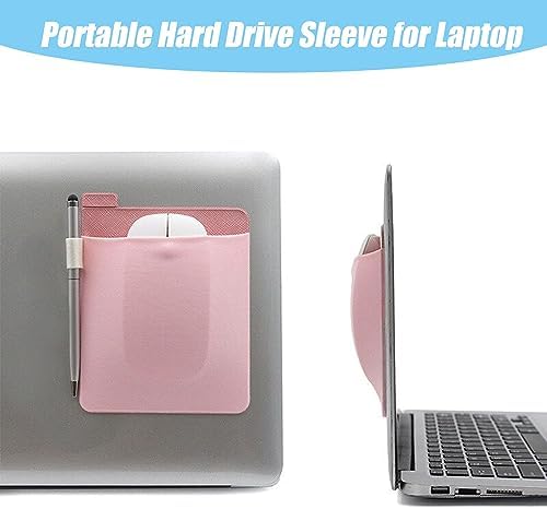 RIVEENY Portable Hard Drive Sleeve for Laptop,SSD Solid State Drive,Stick on External Hard Drive Carrying Case, Pocket Pouch - Image 2