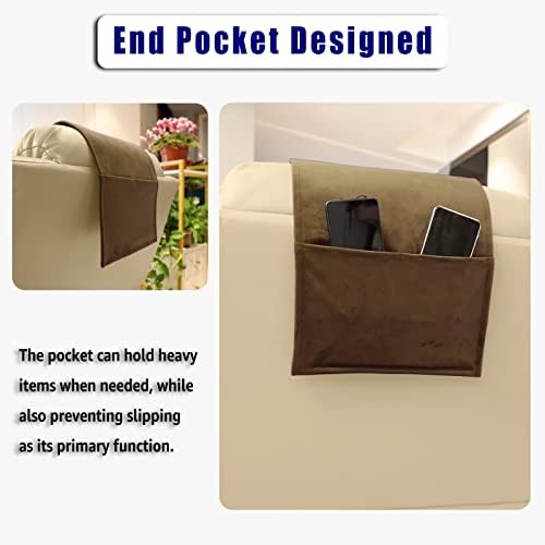 Velvet Recliner Head Pillow with Non-Slip Base - Adjustable Neck Support for Pain Relief in Home, Office and Travel (Brown) - Image 6