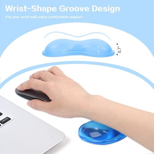Gel Keyboard & Mouse Wrist Rest Set - Keyboard Wrist Rest Pad & Mouse Support for Office Gaming Pad Computer Laptop Ergonomic Comfortable Pain Relief- Pad Set (Mouse Support Set) - Image 5