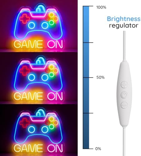 Neon Lights Gamer Room Decor, LED Gaming Lights, Boys Bedroom Decor - Image 3