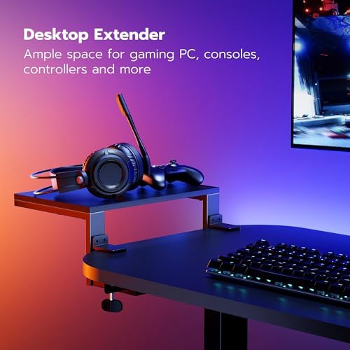 ARES WING Clamp-On Desk Extender Monitor Shelf, 15x9.8 up to 44lbs - Image 4
