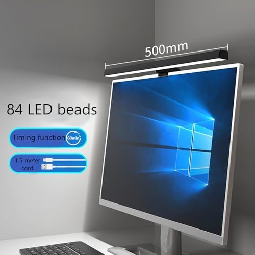 Computer Monitor Lamp, Screen Monitor Light Bar for Eye Caring, Screen Monitor Light Bar with Backlight for Eye Caring, E-Reading LED Task Lamp with Dimming Adjustment, Perfect for Reading and Study - Image 5
