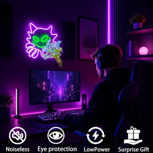 Ghost Neon Signs for Wall Decor, Horror Led Sign Neon Light up Sign - Image 3
