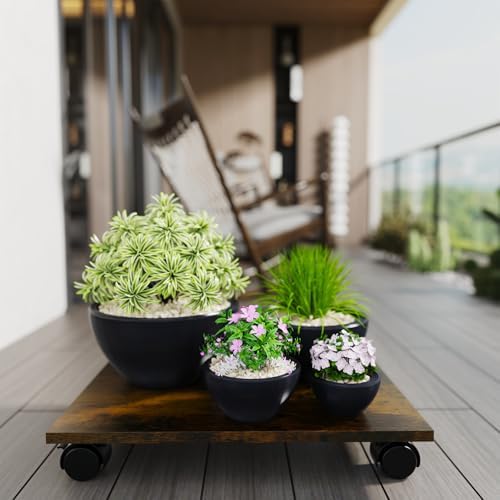 CPU Stand、Computer Tower Stand、Mobile CPU Holder with 4 Caster Wheels Fits for PC、Printer、Most Computer Tower、Office、Home、Planter Caddies、Dog Bowl Stand (Vintage) - Image 6
