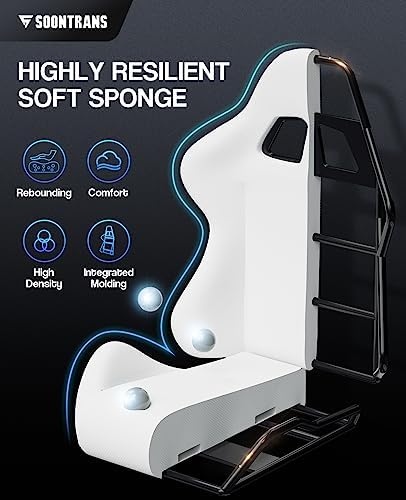 Soontrans Green Gaming Chair with Footrest,Racing Gaming Chair,Computer Gamer Chair,Ergonomic Game Chair with Adjustable Headrest and Lumbar Support(Jungle Green) - Image 6