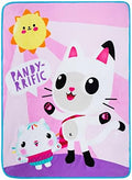 Gabby's Dollhouse Cakey And Pandy Kids Bedding Super Soft Micro Raschel Throw, 46 in x 60 in, By Franco by Franco